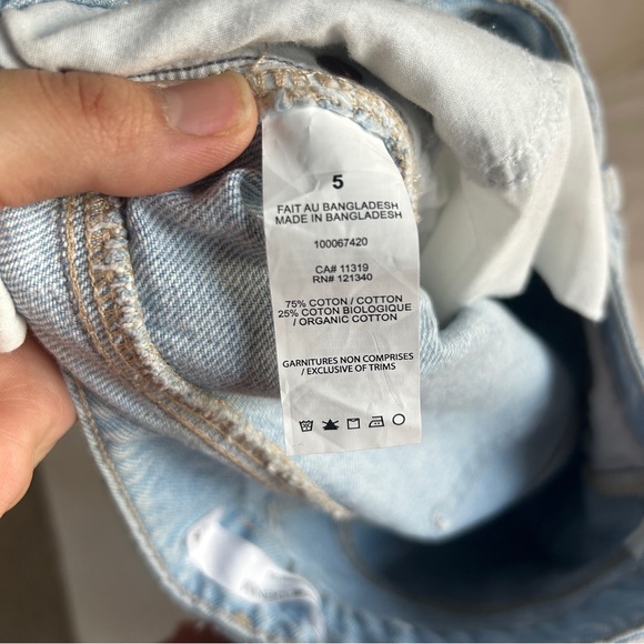 Garage Denim Jambe Large/Wide Leg jeans light wash - Picture 7 of 8